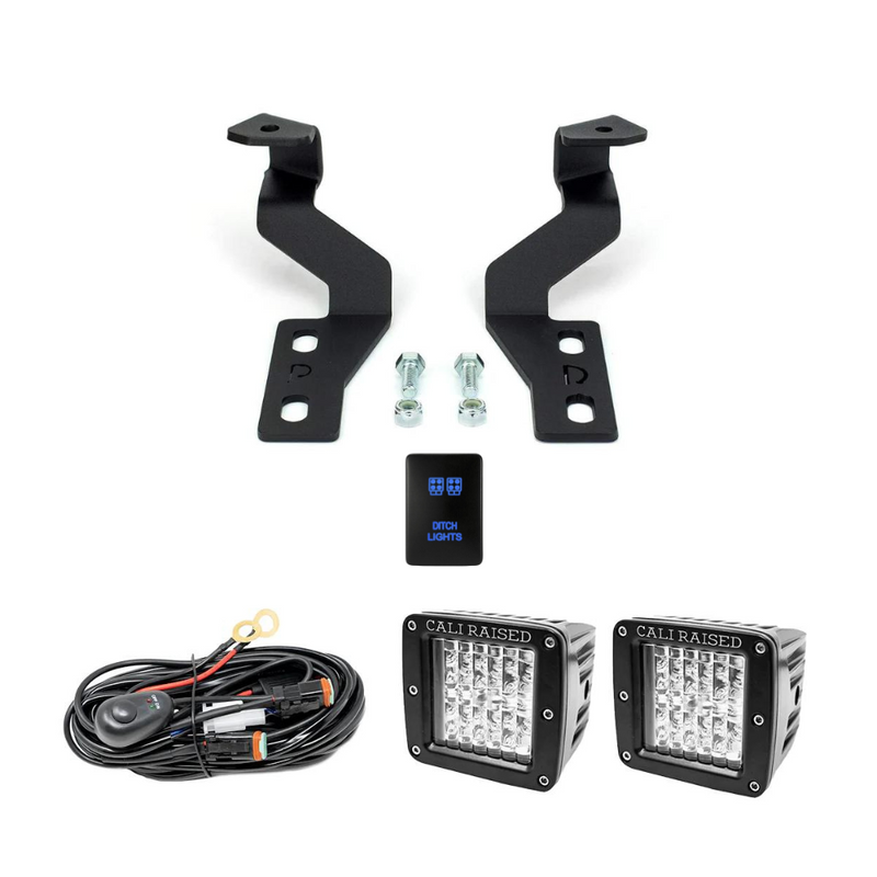 Cali Raised Low Profile LED Ditch Light Brackets Kit for Tundra (2014-2021)