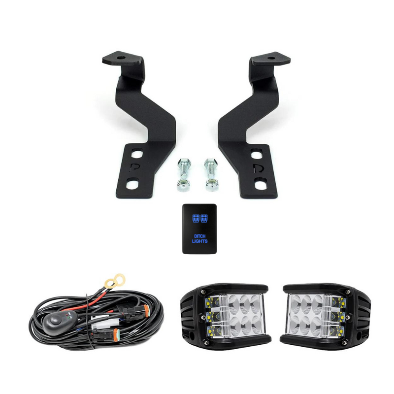 Cali Raised Low Profile LED Ditch Light Brackets Kit for Tundra (2014-2021)