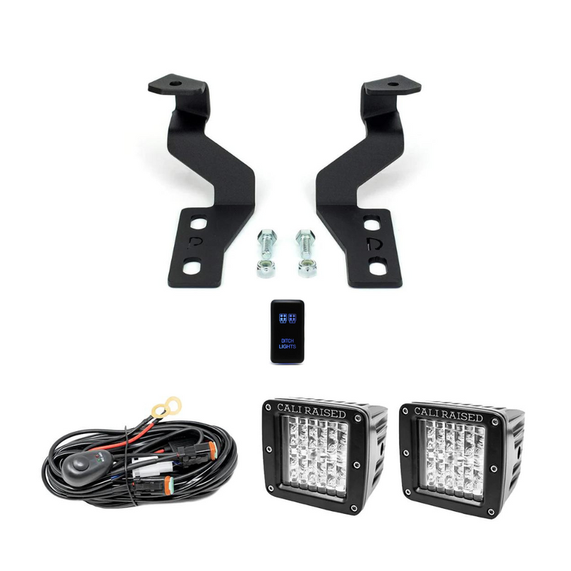 Cali Raised Low Profile Ditch Light Brackets Kit for 4Runner (2003-2009)