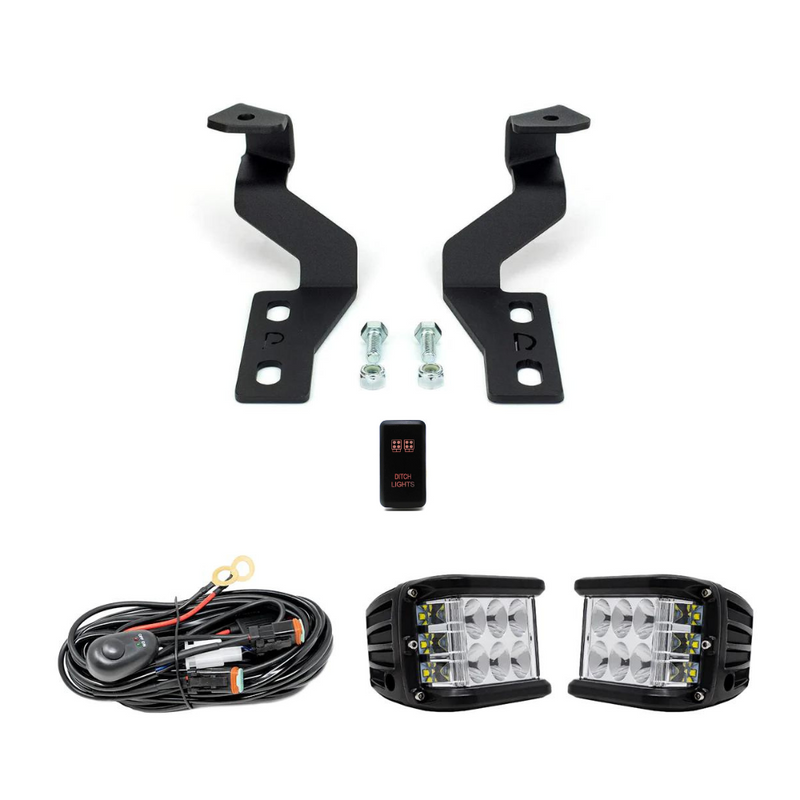 Cali Raised Low Profile Ditch Light Brackets Kit for 4Runner (2003-2009)