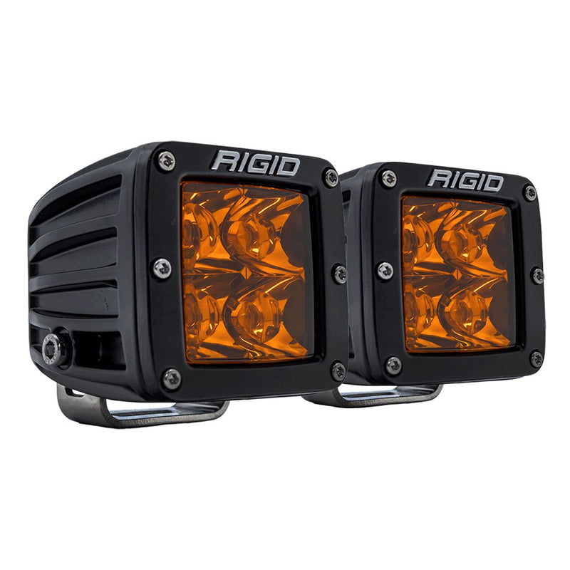 Rigid D-Series Amber Pro Lens Spot Optic LED Light Pods