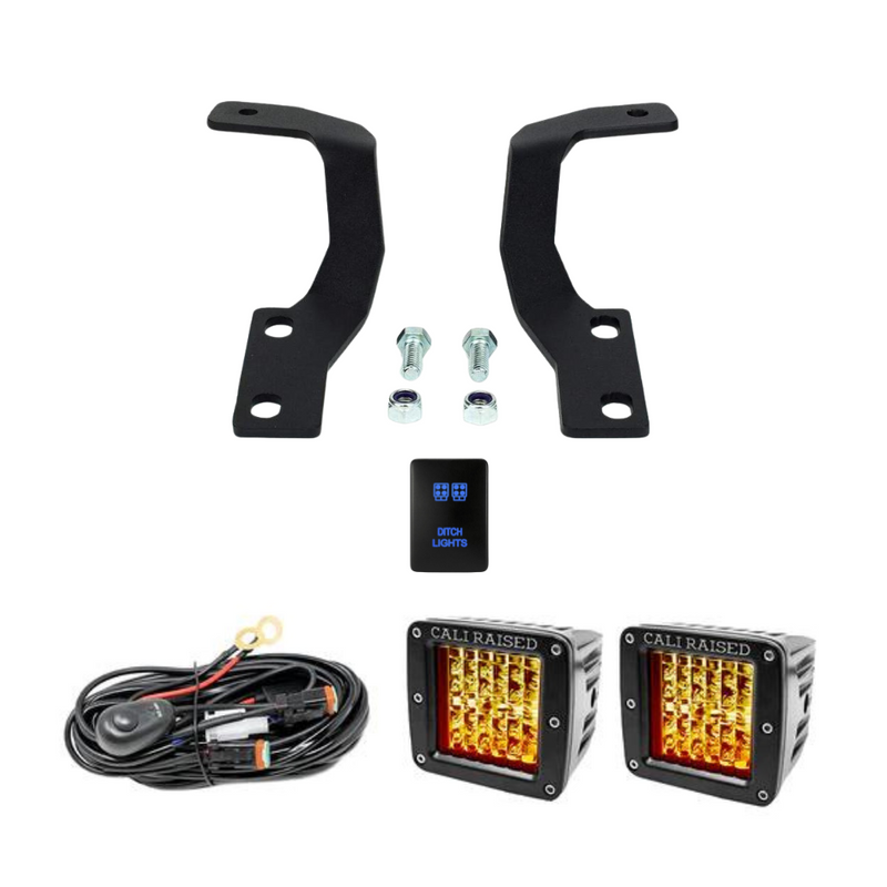 Cali Raised Low Profile LED Ditch Light Brackets Kit for 4Runner (2010-2024)