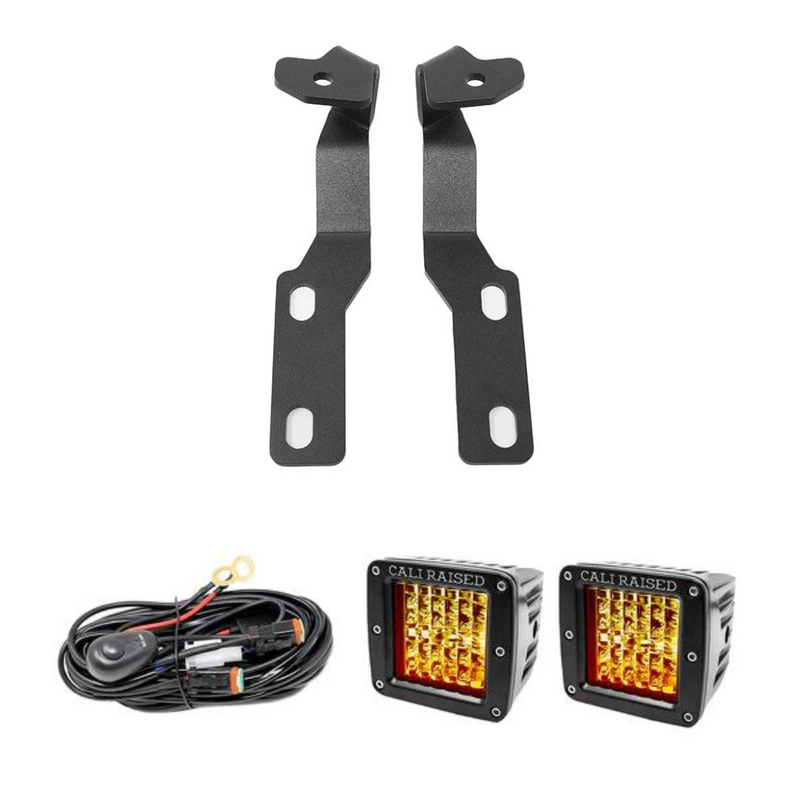 Cali Raised Low Profile LED Ditch Light Brackets Kit for RAV4 (2019-2024)