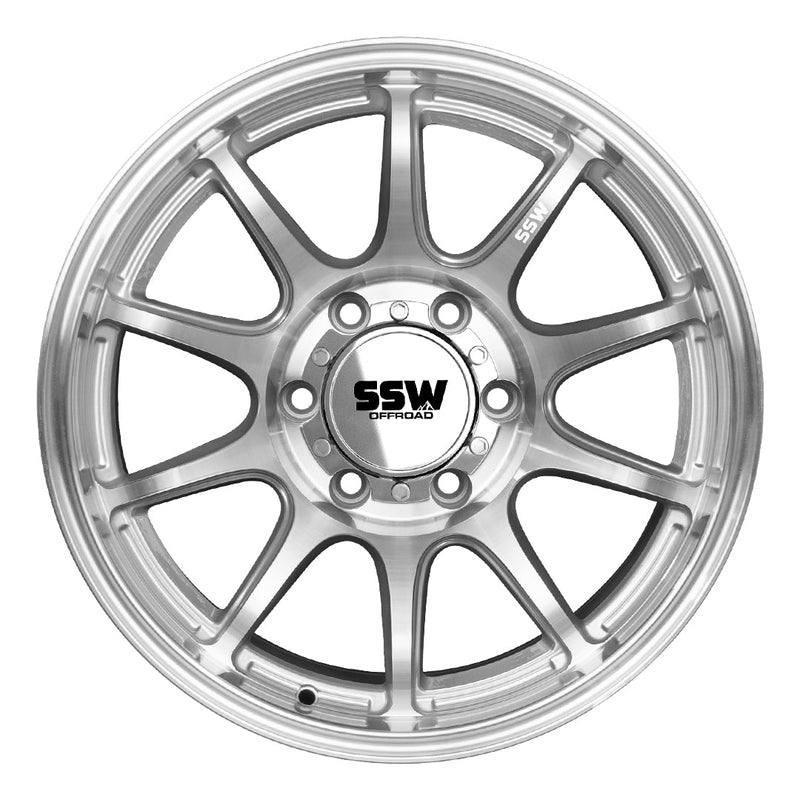 SSW Off-Road APEX Wheel - Machined Silver - 17X9.0 -25 (6 LUG)