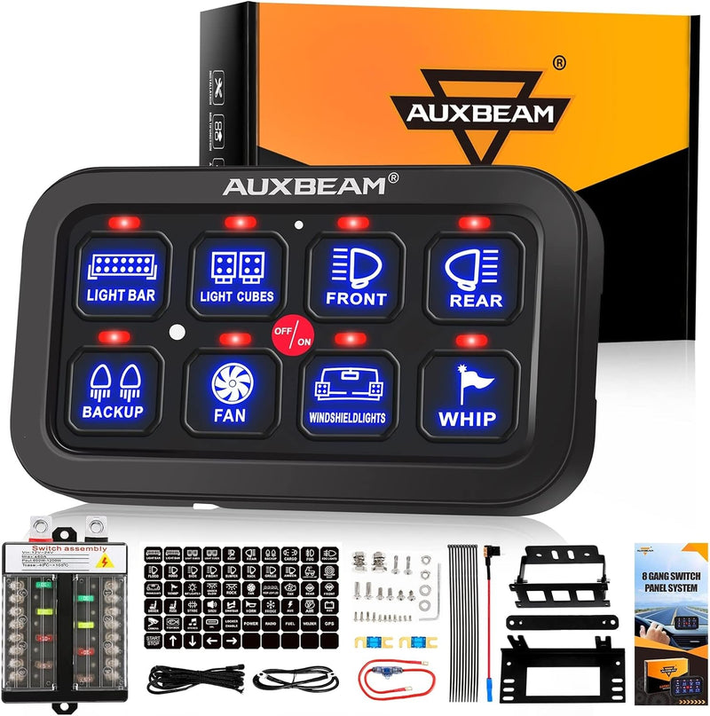 Auxbeam 8 Gang Switch Control Panel