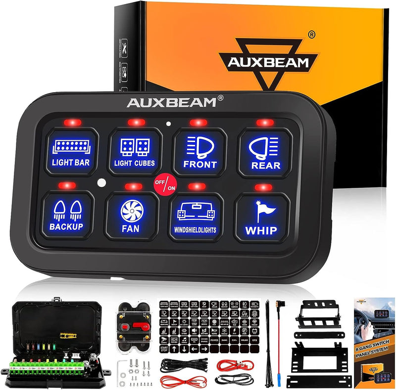 Auxbeam 8 Gang Switch Control Panel