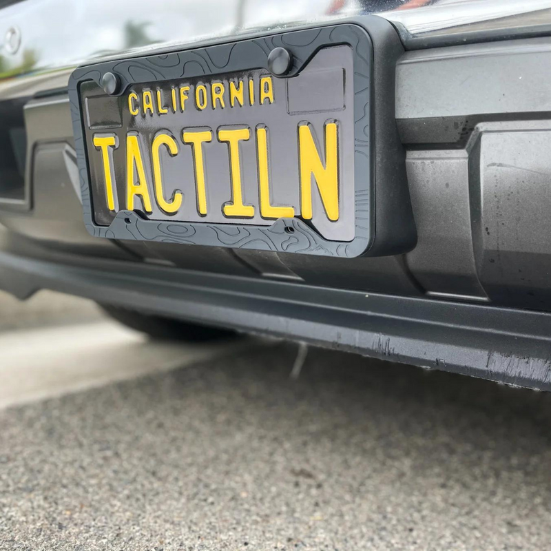 Tactilian Silicone Topography License Plate Frame