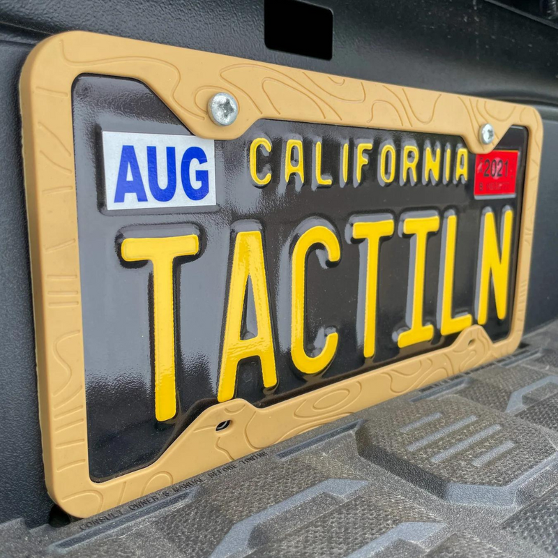 Tactilian Silicone Topography License Plate Frame