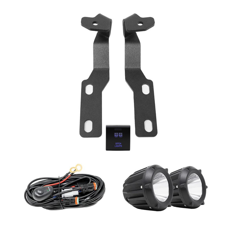 Cali Raised Low Profile LED Ditch Light Brackets Kit for RAV4 (2019-2024)