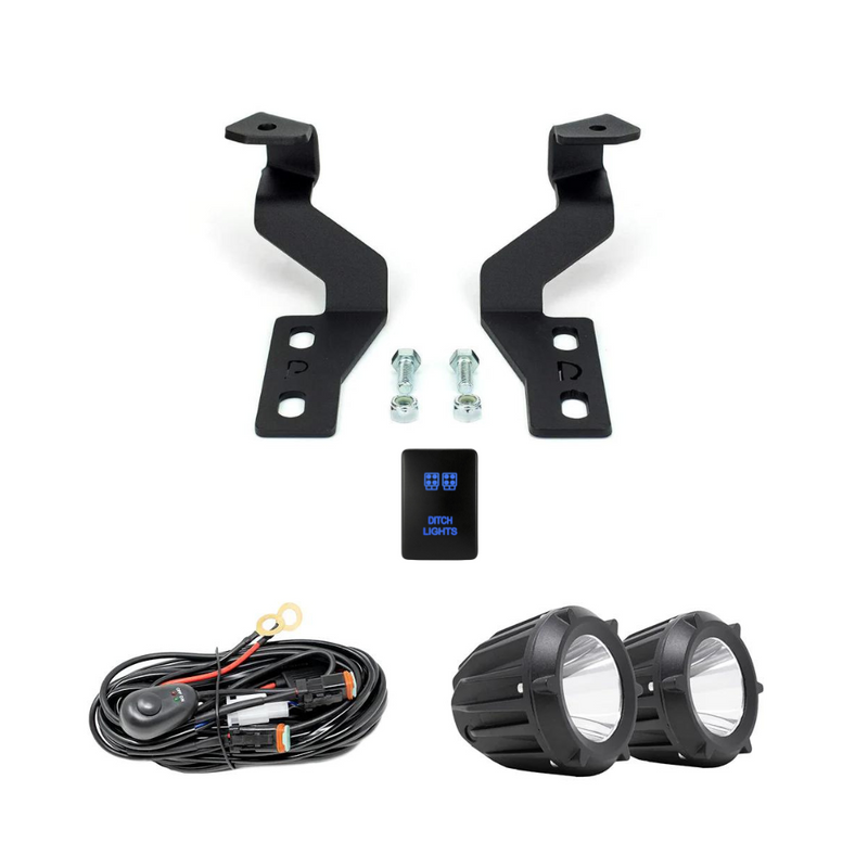 Cali Raised Low Profile LED Ditch Light Brackets Kit for Tundra (2014-2021)