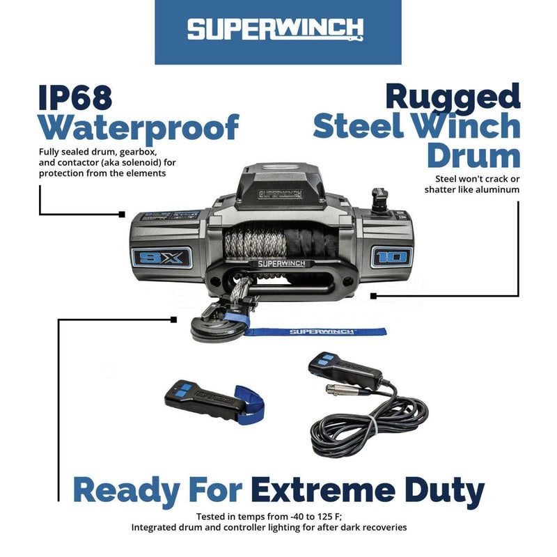 Superwinch SX10SR Winch with Synthetic Rope