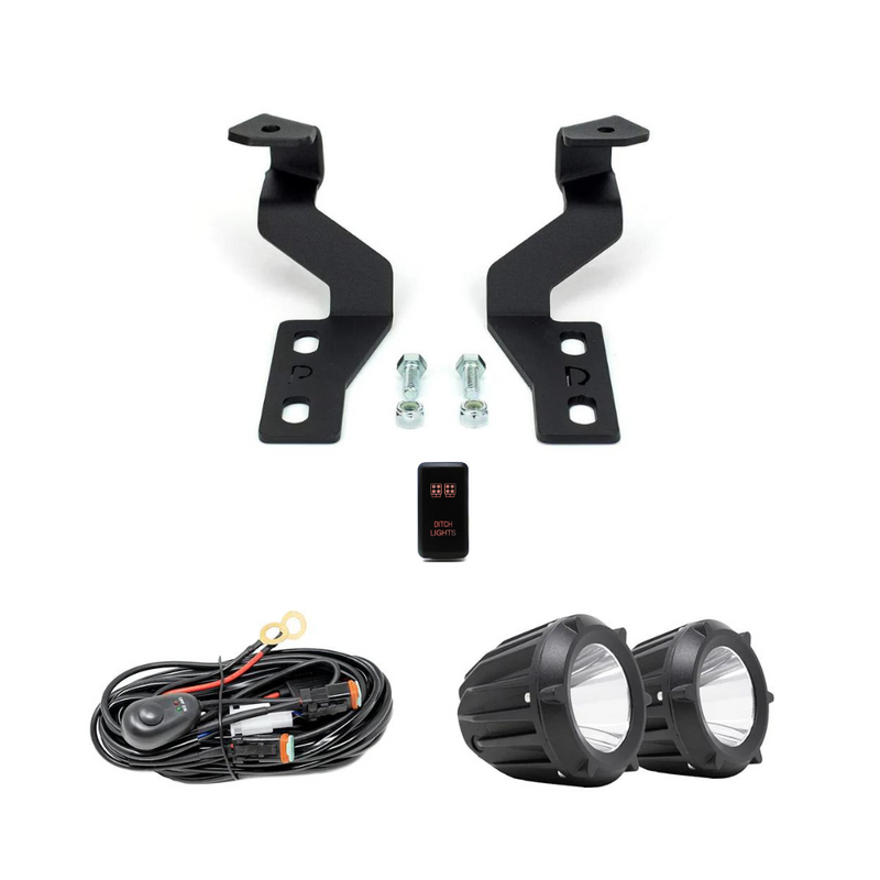 Cali Raised Low Profile Ditch Light Brackets Kit for 4Runner (2003-2009)