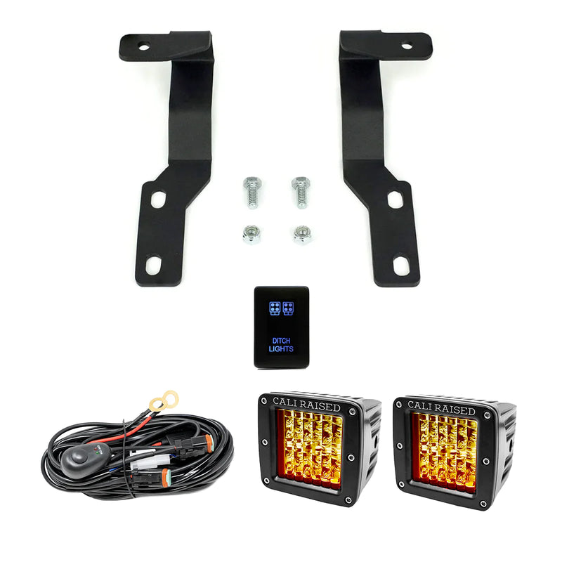 Cali Raised Low Profile LED Ditch Lights Brackets Kit for Tacoma (2005-2015)