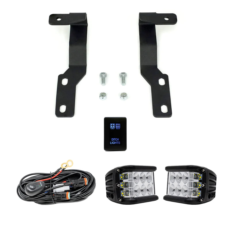 Cali Raised Low Profile LED Ditch Lights Brackets Kit for Tacoma (2005-2015)