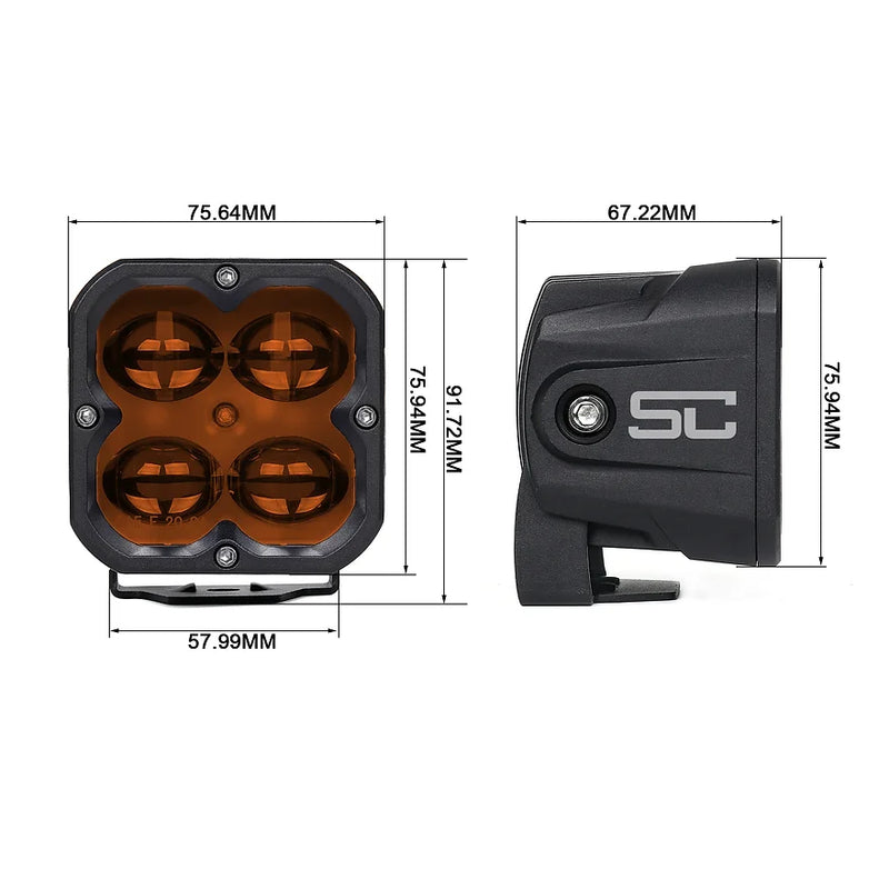 SC3 Square LED Light Pods