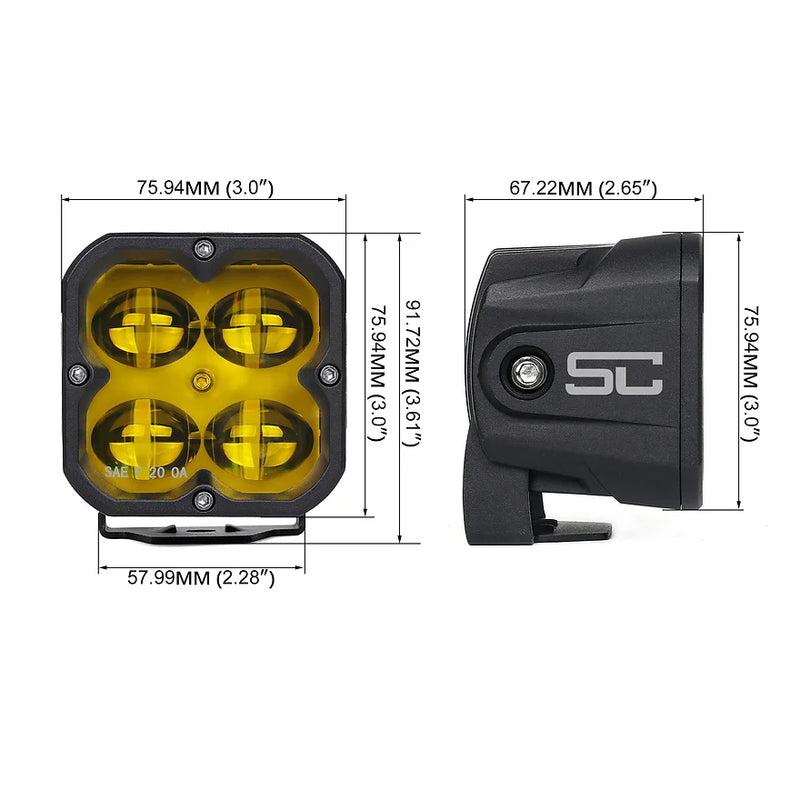 SC3 Square LED Light Pods