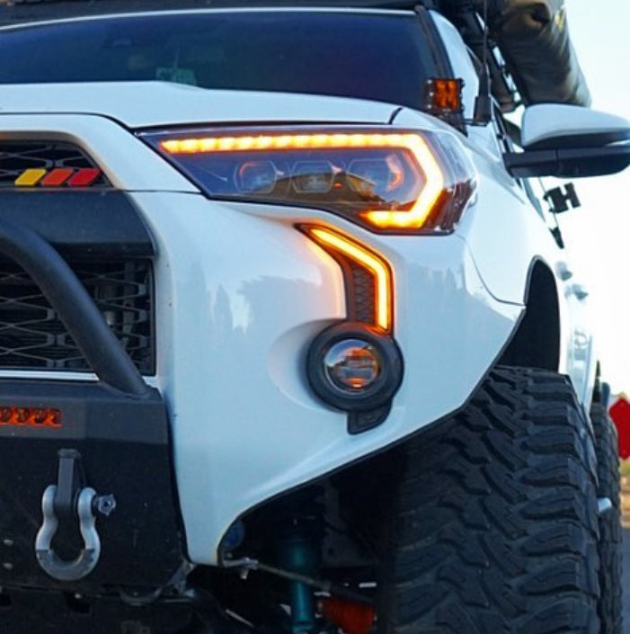 LED DRL Fog Light Fang Bezel Kit for 4Runner (2014-2024)