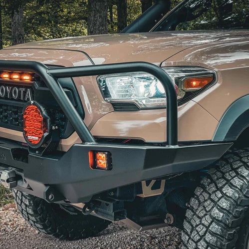 Backwoods Hi-Lite Overland Bull Bar Front Bumper for Tacoma (2016-2023)