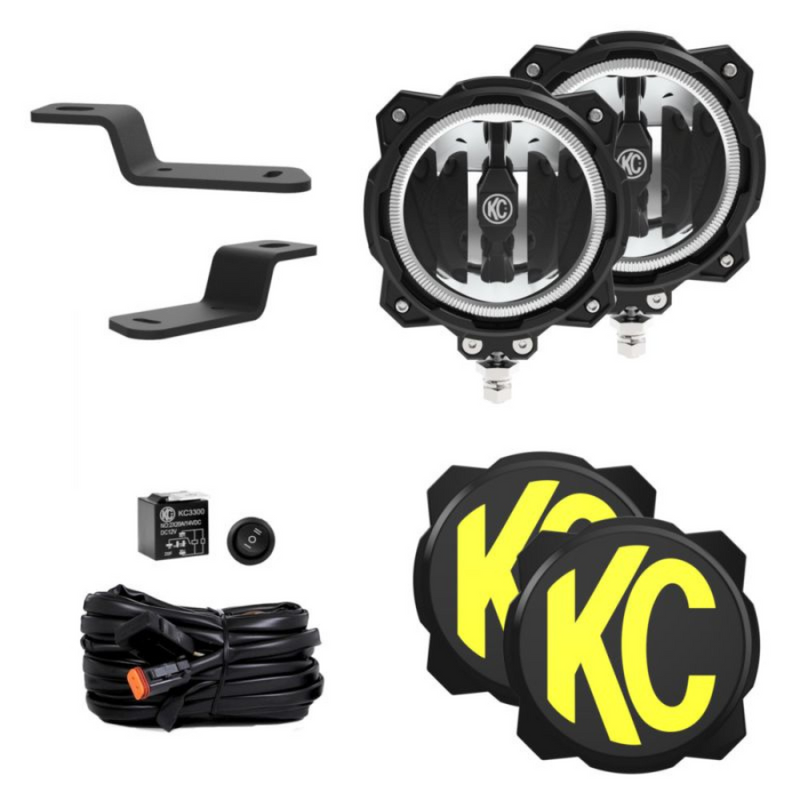 KC HiLites Gravity LED Pro6 Ditch Light Kit for Ford Bronco (2021-2024)