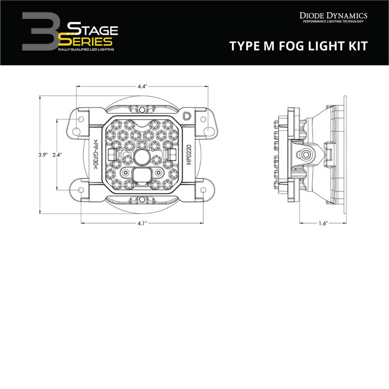 Diode Dynamic SS3 LED Fog Light Kit for Jeep Gladiator (2020-2024)