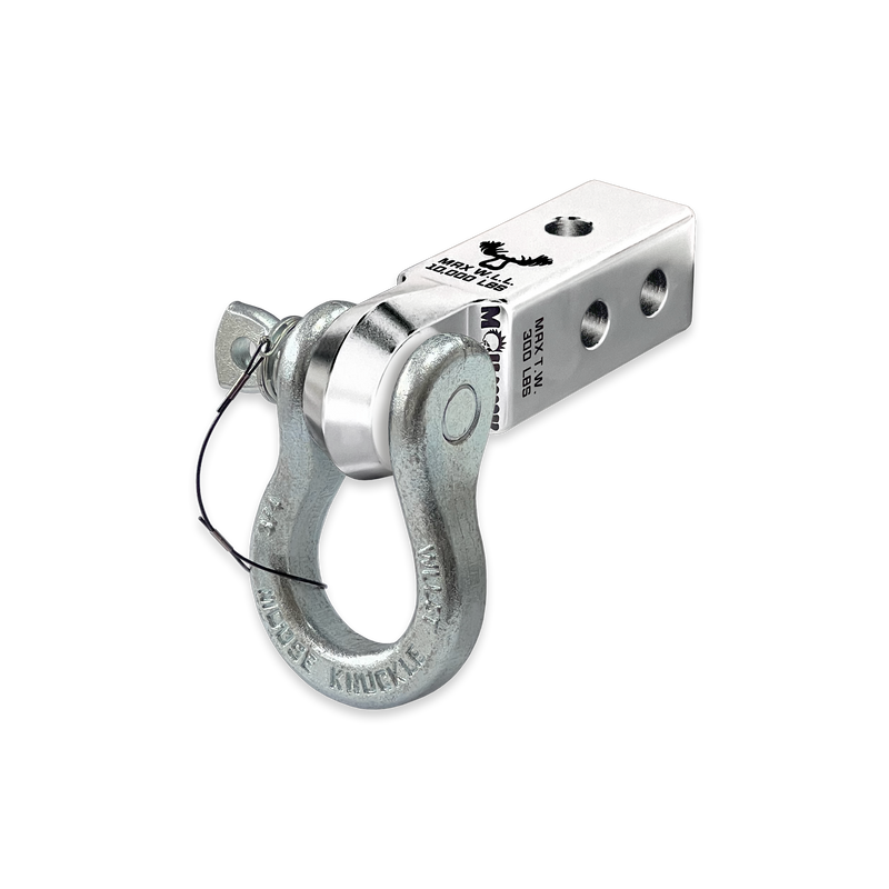 Silver B'oh 3/4 Spin Pin Shackle and Atomic Silver Mohawk 2.0 Receiver Combo - Aspire Auto Accessories