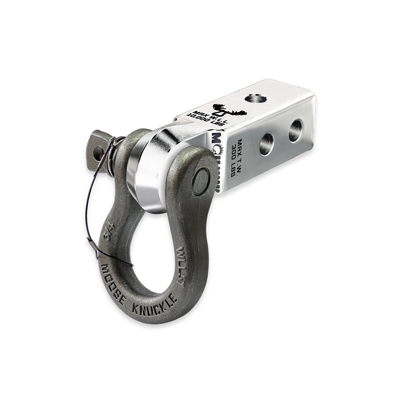 Silver B'oh 3/4 Spin Pin Shackle and Atomic Silver Mohawk 2.0 Receiver Combo - Aspire Auto Accessories