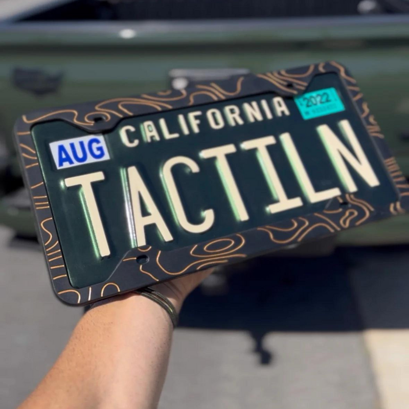 Tactilian Two-Tone Silicone Topographic License Plate Frame