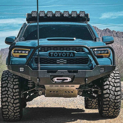 Backwoods Hi-Lite Overland Bull Bar Front Bumper for Tacoma (2016-2023)