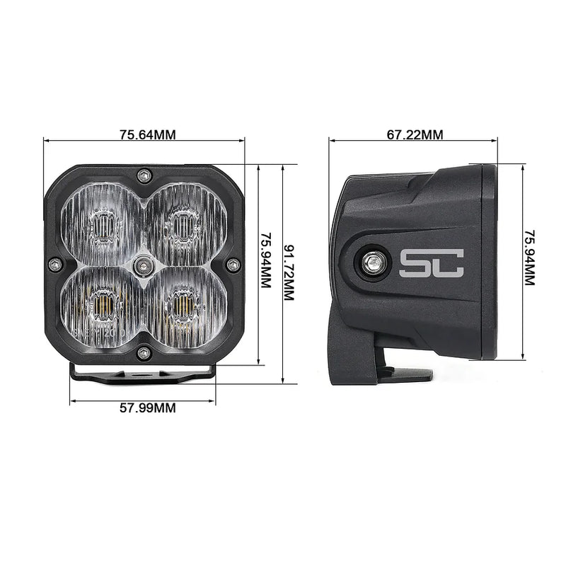 SC3 Square LED Light Pods