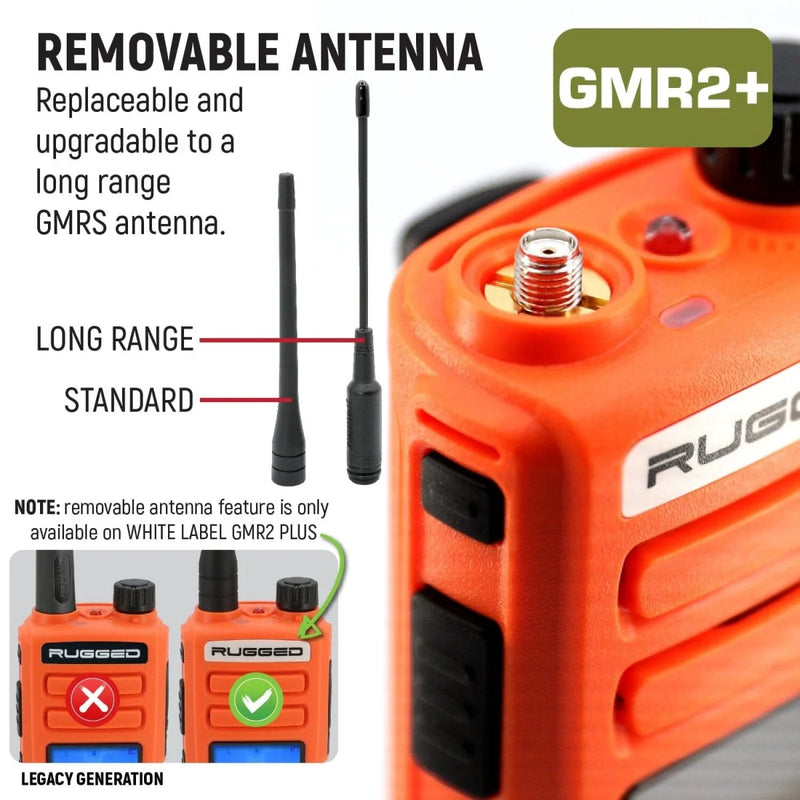 Rugged GMR2 PLUS GMRS and FRS Two Way Handheld Radio