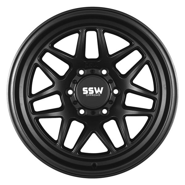 SSW Off-Road SIERRA Wheel - Matte Black - 17X9.0 -25 (6 Lug)