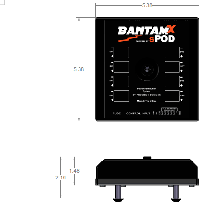 sPOD BantamX Touchscreen Wireless Switch Panel