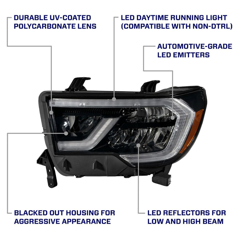 2007-2013 Toyota Tundra LED Reflector Headlights (pair) - Aspire Auto Accessories