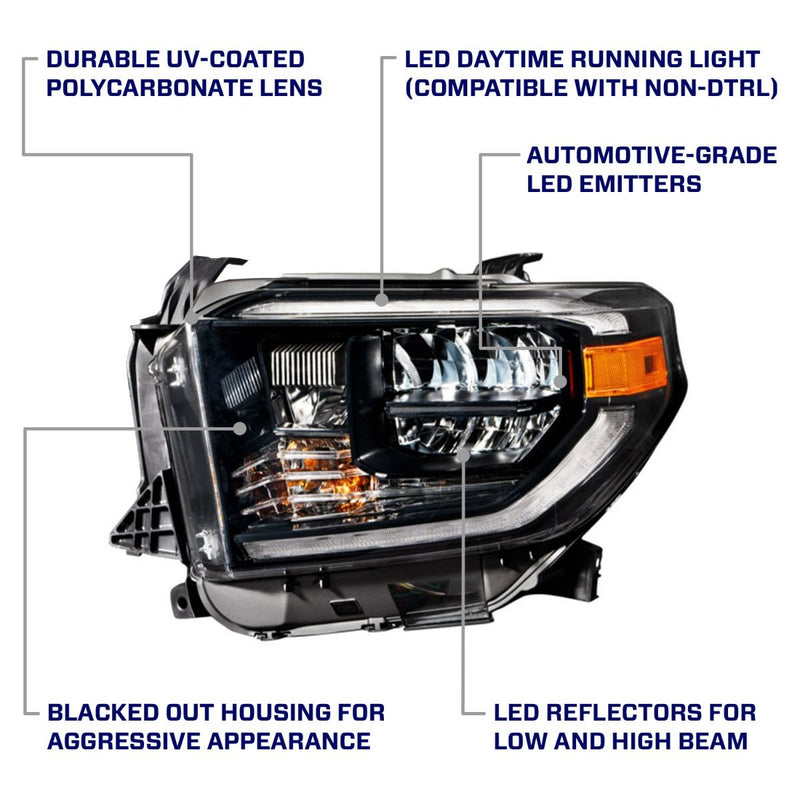 2014-2021 Toyota Tundra LED Reflector Headlights (pair) - Aspire Auto Accessories