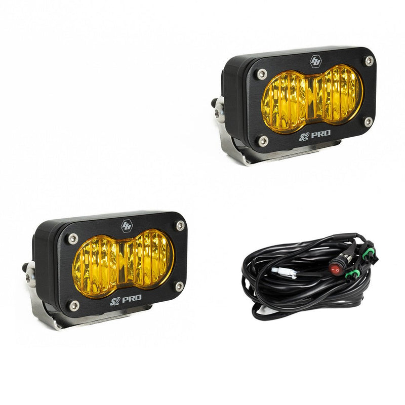 Baja Designs S2 Pro Black LED Auxiliary Light Pod Pair - Universal - Aspire Auto Accessories