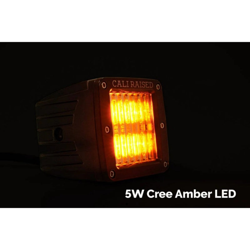 Cali Raised LED 3X2 18W Amber LED Pod - Aspire Auto Accessories