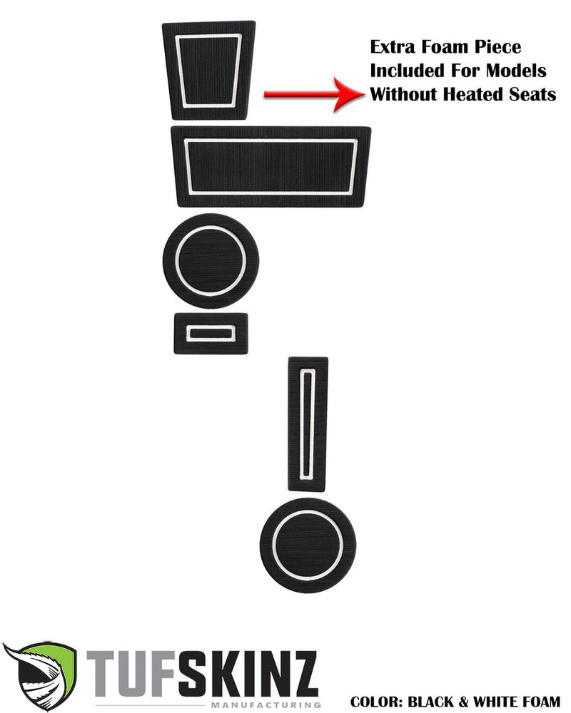 FOAM Cup Holder Inserts (4WD with Shifter Boot) Fits 2010-2023 Toyota 4Runner - Aspire Auto Accessories