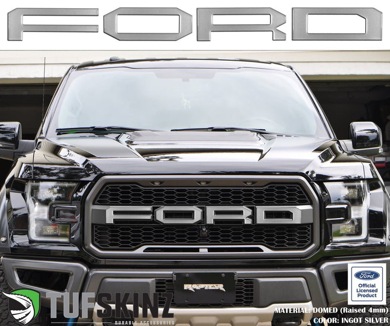 "FORD" Raptor Grill Lettering Overlays Fits 2015-2020 Ford F-150 - Aspire Auto Accessories