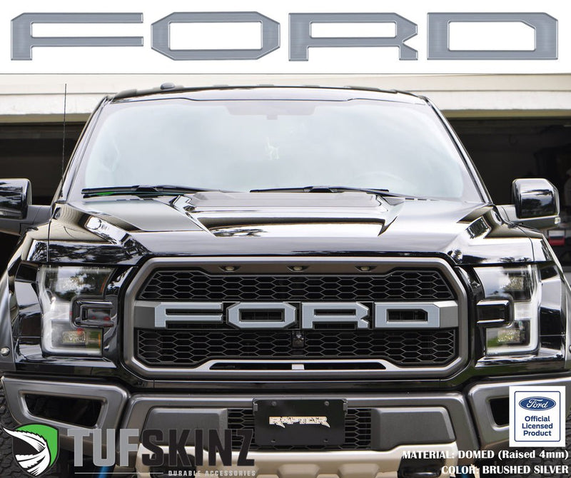 "FORD" Raptor Grill Lettering Overlays Fits 2015-2020 Ford F-150 - Aspire Auto Accessories