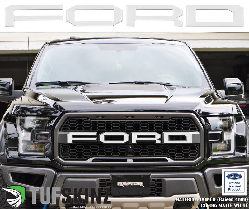 "FORD" Raptor Grill Lettering Overlays Fits 2015-2020 Ford F-150 - Aspire Auto Accessories