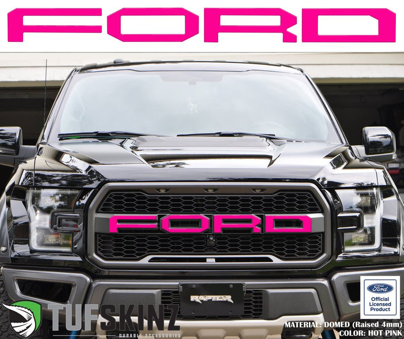 "FORD" Raptor Grill Lettering Overlays Fits 2015-2020 Ford F-150 - Aspire Auto Accessories