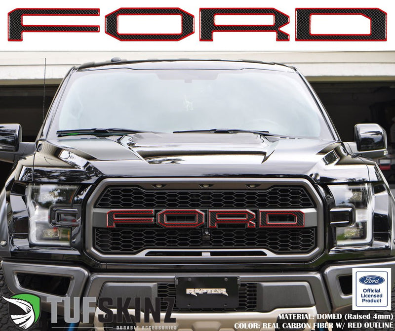 "FORD" Raptor Grill Lettering Overlays Fits 2015-2020 Ford F-150 - Aspire Auto Accessories