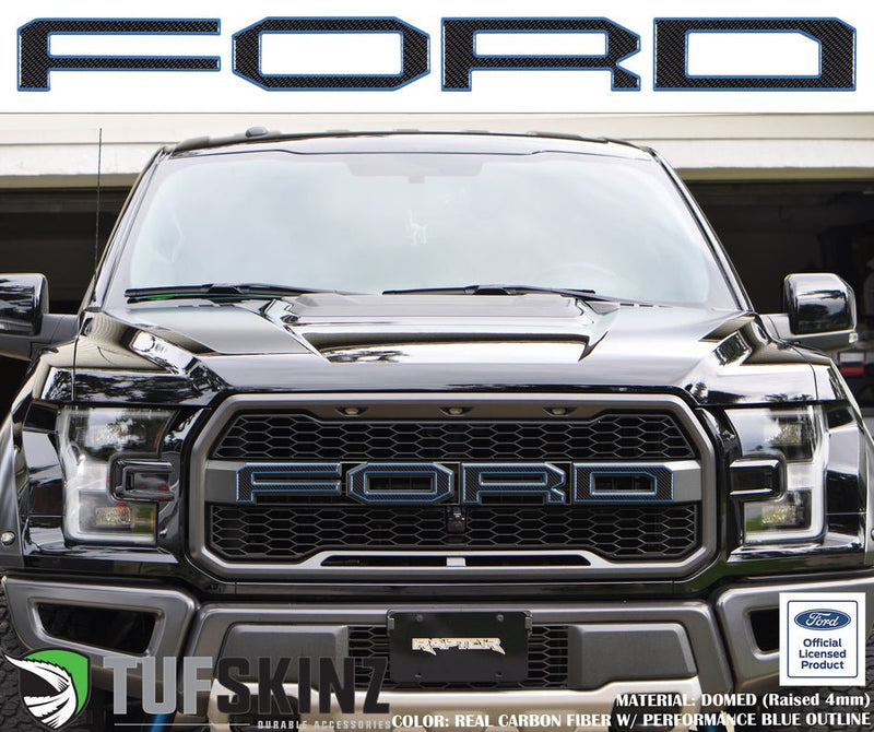 "FORD" Raptor Grill Lettering Overlays Fits 2015-2020 Ford F-150 - Aspire Auto Accessories