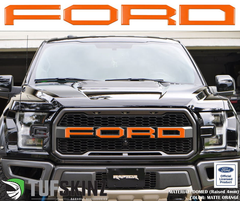 "FORD" Raptor Grill Lettering Overlays Fits 2015-2020 Ford F-150 - Aspire Auto Accessories