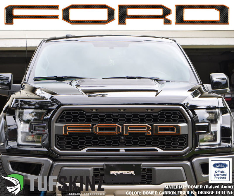 "FORD" Raptor Grill Lettering Overlays Fits 2015-2020 Ford F-150 - Aspire Auto Accessories