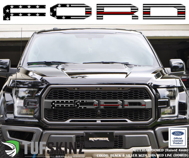 "FORD" Raptor Grill Lettering Overlays Fits 2015-2020 Ford F-150 - Aspire Auto Accessories