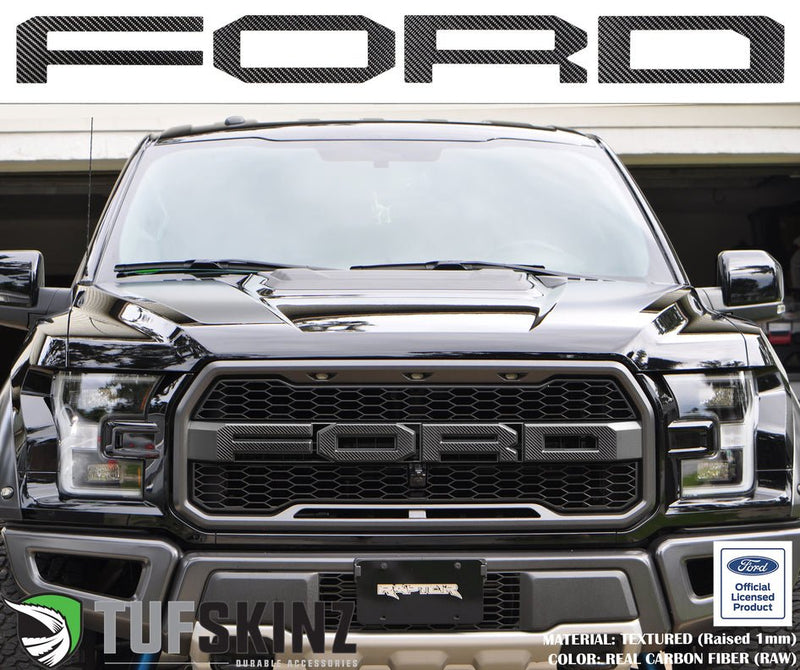 "FORD" Raptor Grill Lettering Overlays Fits 2015-2020 Ford F-150 - Aspire Auto Accessories