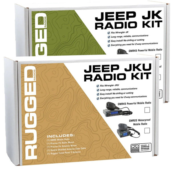 Jeep Wrangler JK and JKU Two-Way GMRS Mobile Radio Kit - Aspire Auto Accessories