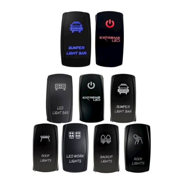 Laser Engraved LED Rocker Switches - Aspire Auto Accessories