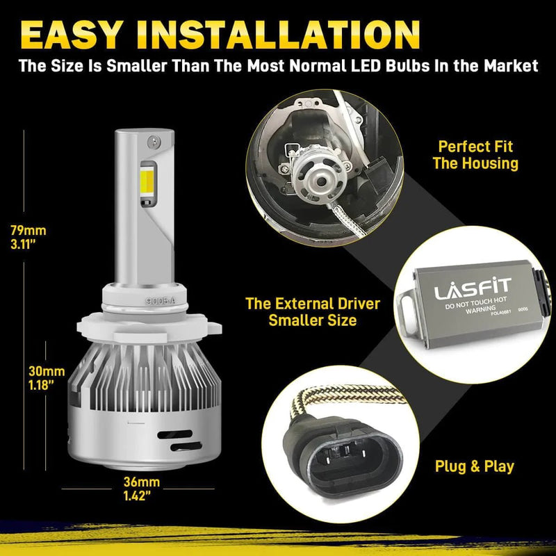 LD Plus Switchback 9005 HB3 LED Bulbs Flip Chip 60W 2 Modes | 2 Bulbs - Aspire Auto Accessories